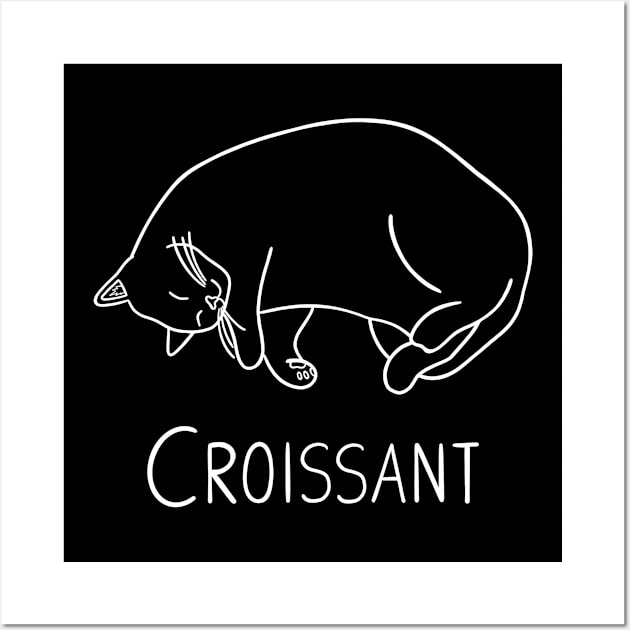 Croissant (white) Wall Art by carolinewillustration